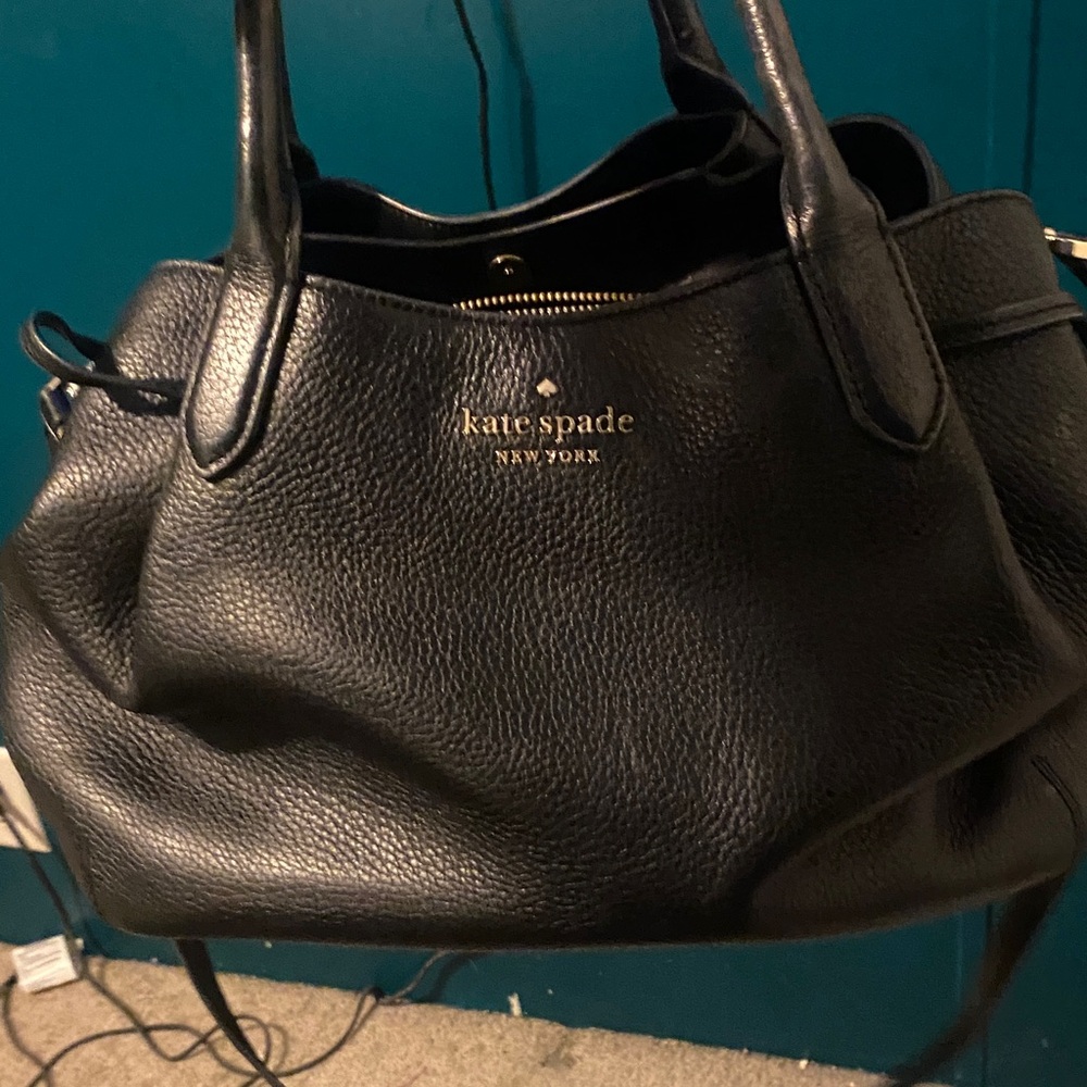 Kate Spade Black Pebbled Leather Shoulder Bag